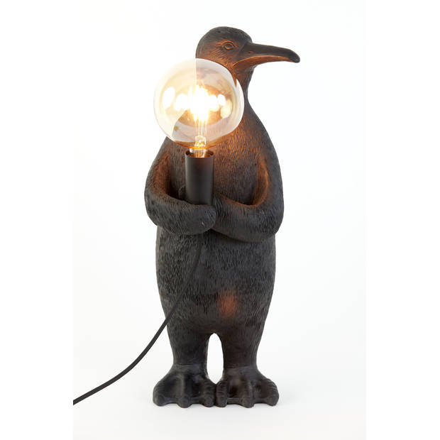 Light & Living - Tafellamp PENGUIN - 21x17x41cm - Zwart