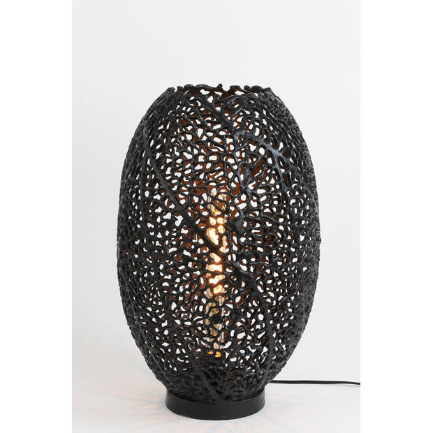 Light & Living - Tafellamp SINULA - Ø33x52cm - Zwart