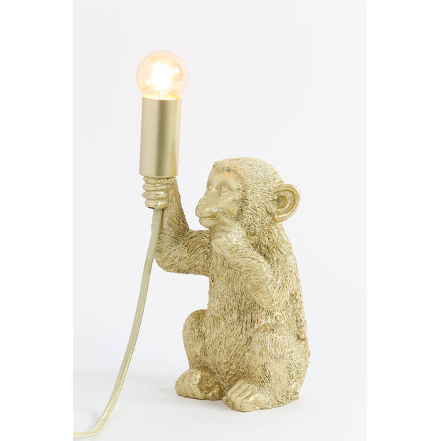 Light & Living - Tafellamp MONKEY - 13x12.5x23.5cm - Goud