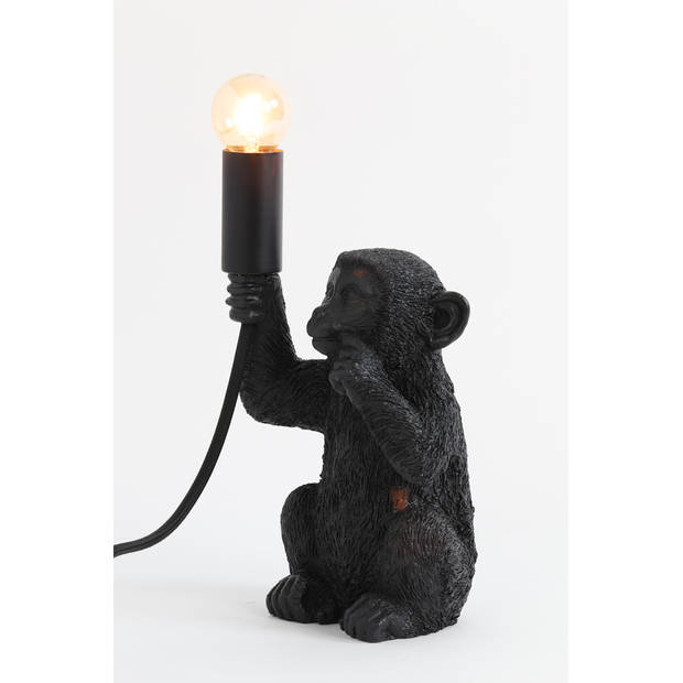 Light & Living - Tafellamp MONKEY - 13x12.5x23.5cm - Zwart