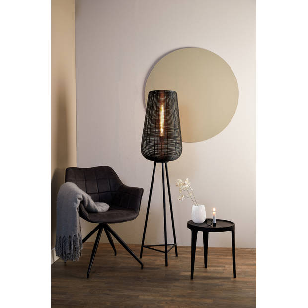 Light & Living - Vloerlamp ADETA - Ø37x147cm - Zwart