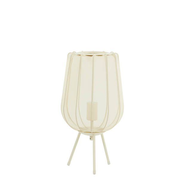 Light & Living - Tafellamp PLUMERIA - Ø25x45cm - Beige