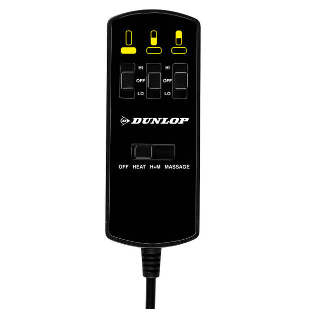 Dunlop Massagestoel Auto met Verwarmingsfunctie - 108 x 48 CM - Afstandsbediening met 13 Standen - Zwart