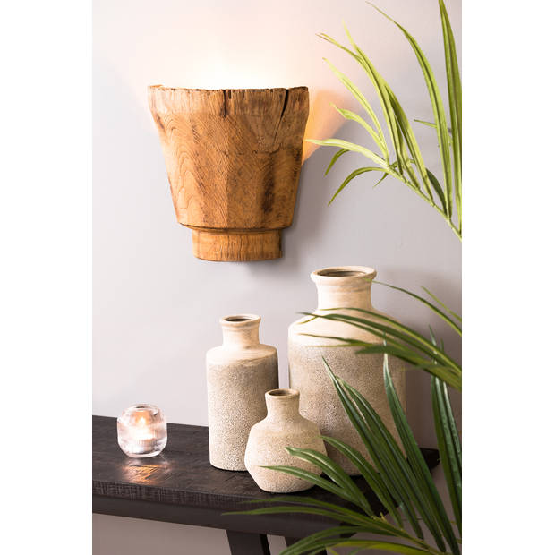 Light & Living - Wandlamp SKALA - 32x28x35cm - Bruin