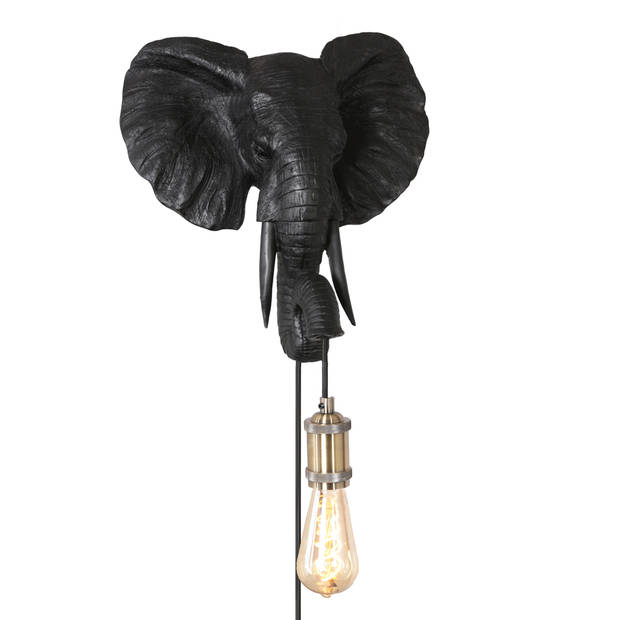 Light & Living - Wandlamp ELEPHANT - 35x13x36cm - Zwart