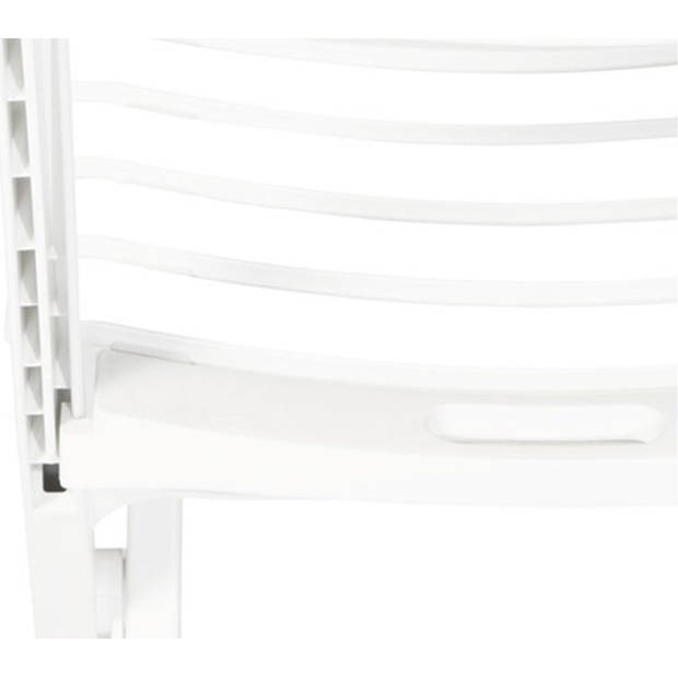 4 Stuks witte kunststof klapstoelen voor binnen of buiten Wit Tuinstoel Bistrostoel Balkonstoel Opvouwbaar
