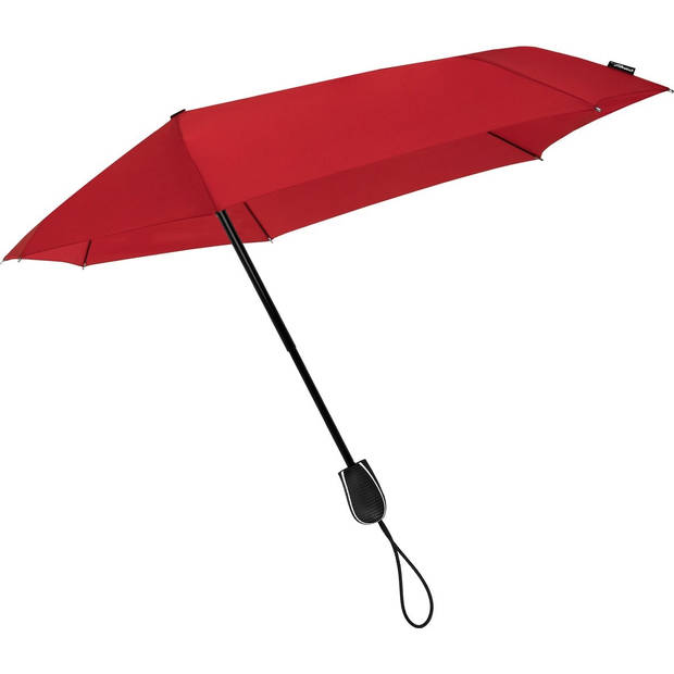 3x Large Folding Polyester Storm Umbrella with Aluminum Frame - Red 100cm Diameter