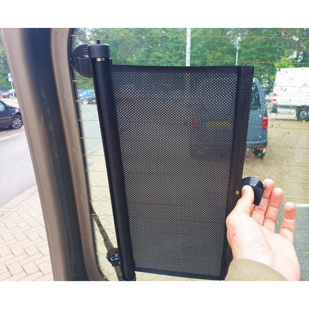 Zonwering Zonnescherm Auto UV Protectie 2 Stuks Autozonwering Voor Autoraam Zijruit - Zwart-
