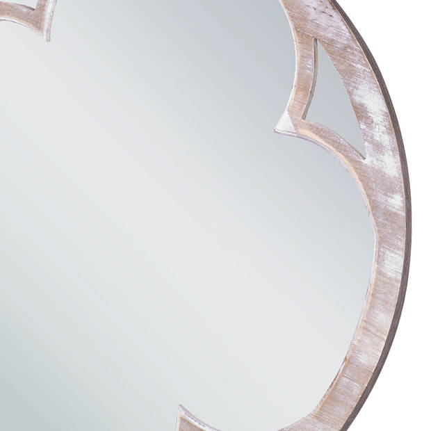 Beliani MONCLOVA - Decoratieve Spiegel-Lichte houtkleur-Dennenhout