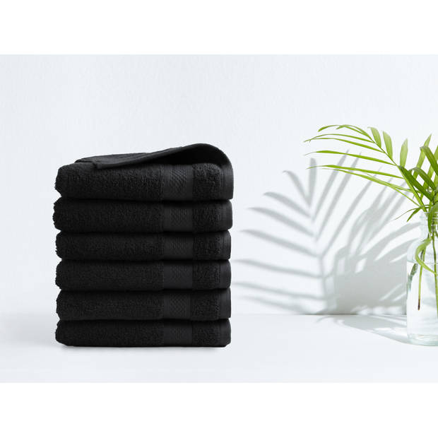 Handdoek Hotel Collectie - 6 stuks - 50x100 - zwart
