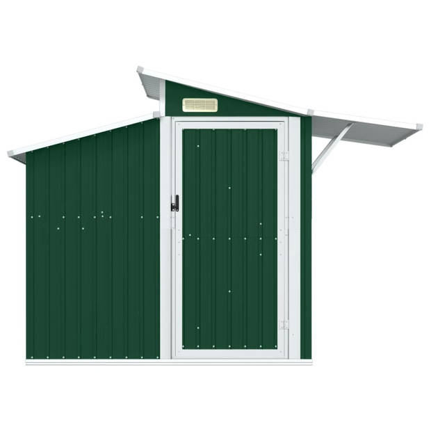 vidaXL Tuinschuur 270x130x208,5 cm gegalvaniseerd staal groen