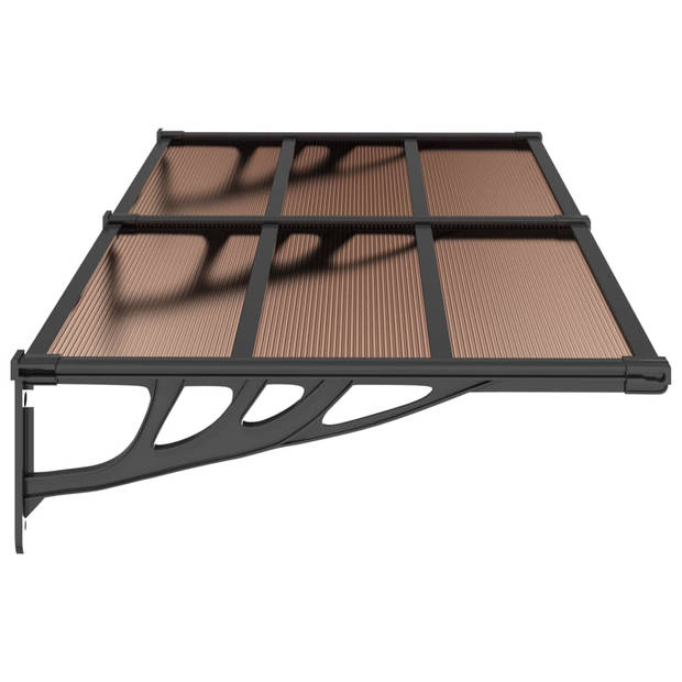 vidaXL Deurluifel 199x90 cm polycarbonaat zwart