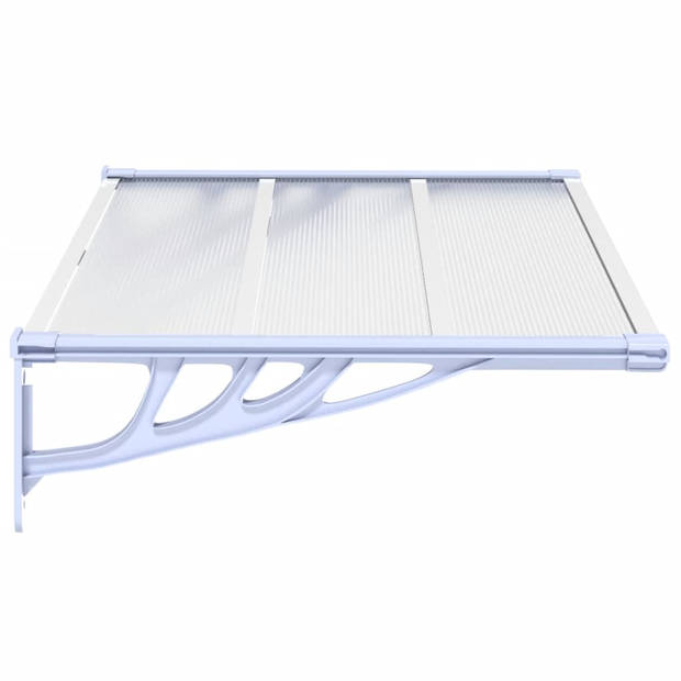 vidaXL Deurluifel 122x90 cm polycarbonaat grijs en transparant