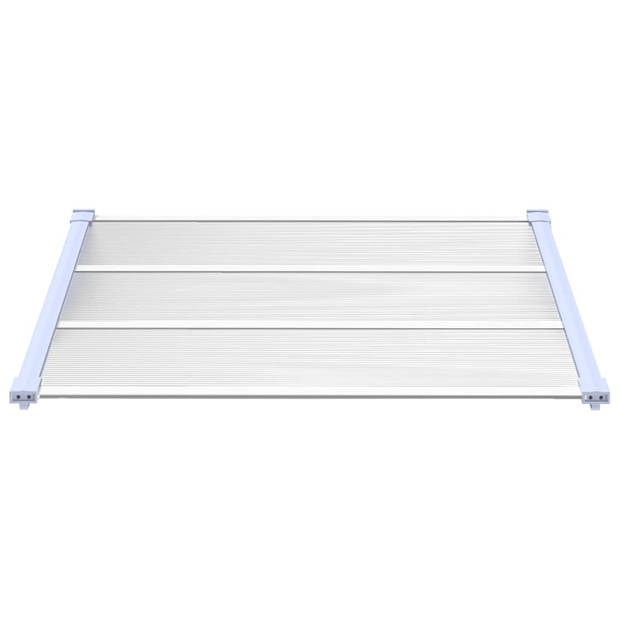 vidaXL Deurluifel 122x90 cm polycarbonaat grijs en transparant