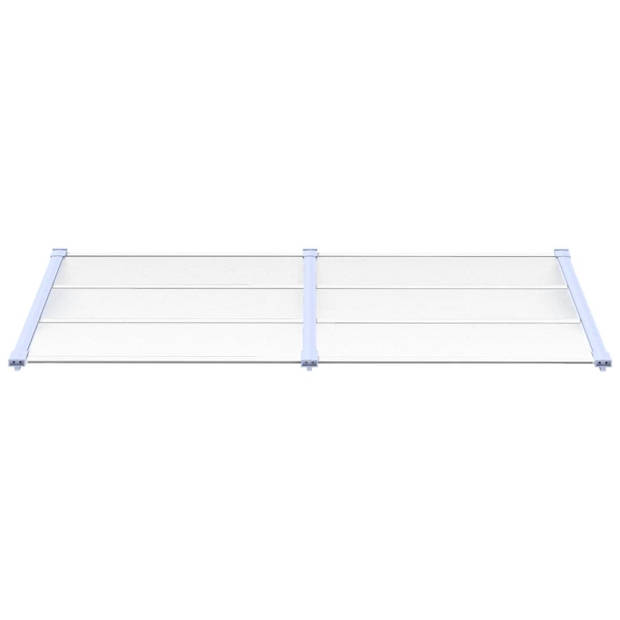 vidaXL Deurluifel 199x90 cm polycarbonaat grijs en transparant