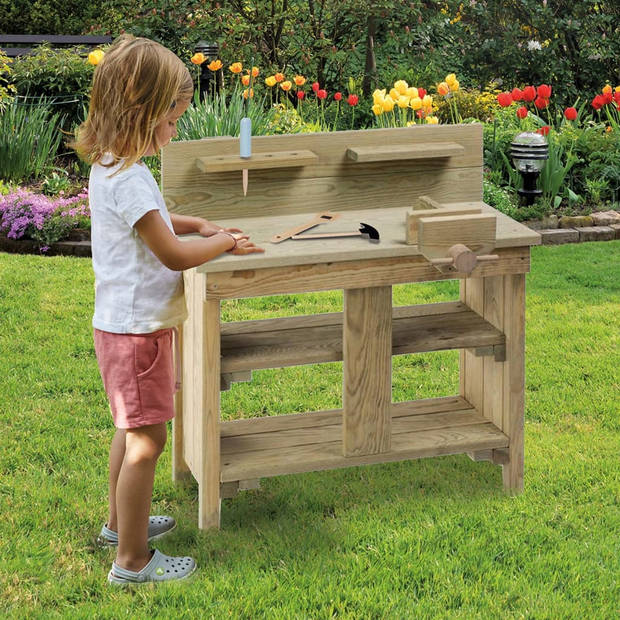 Happy People Kinderwerkbank 80x42x88 cm hout