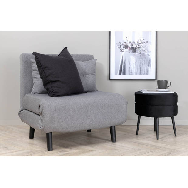 Vicky slaapbank ,fauteuil grijs.