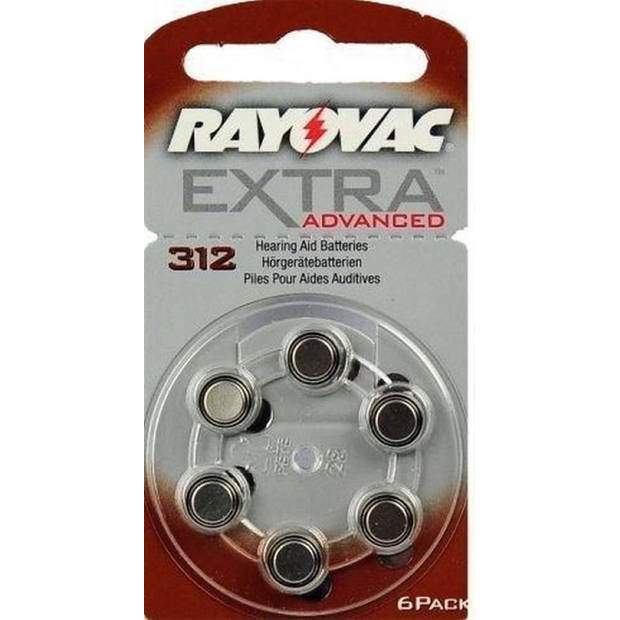 Rayovac 312 extra advanced - 6 stuks