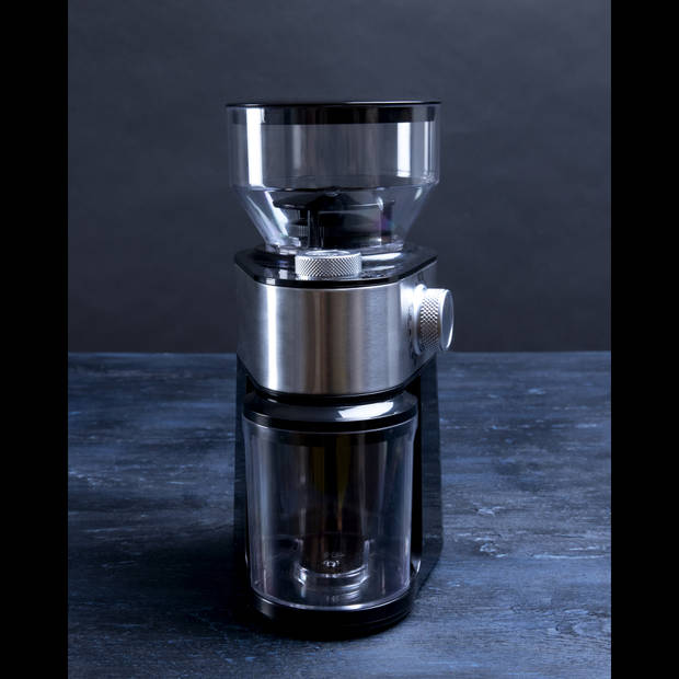 Koffiemolen geeft je vers gemalen bonen voor jouw favoriete koffie Gastronoma RVS-Zwart