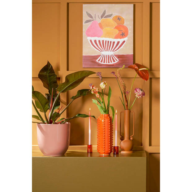 Mica Decorations Plantenpot - Lichtroze - keramiek - glans - 25x23cm - Plantenpotten