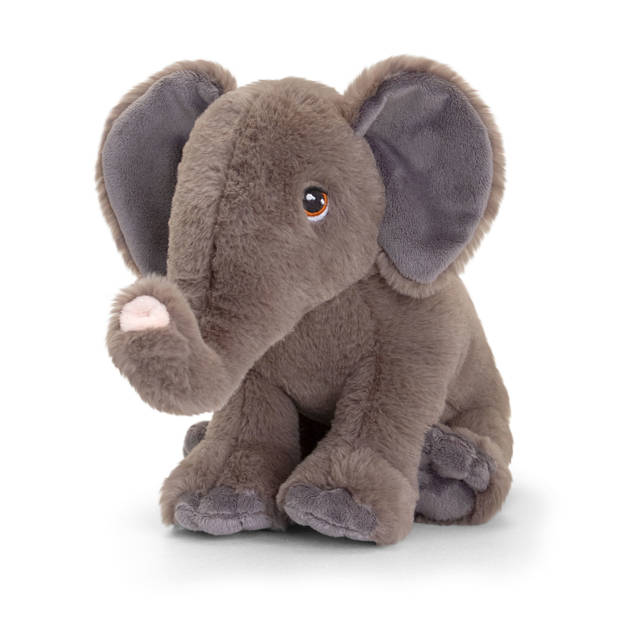 Keel toys - Cadeaukaart Gefeliciteerd met knuffeldier olifant 25 cm - Knuffeldier