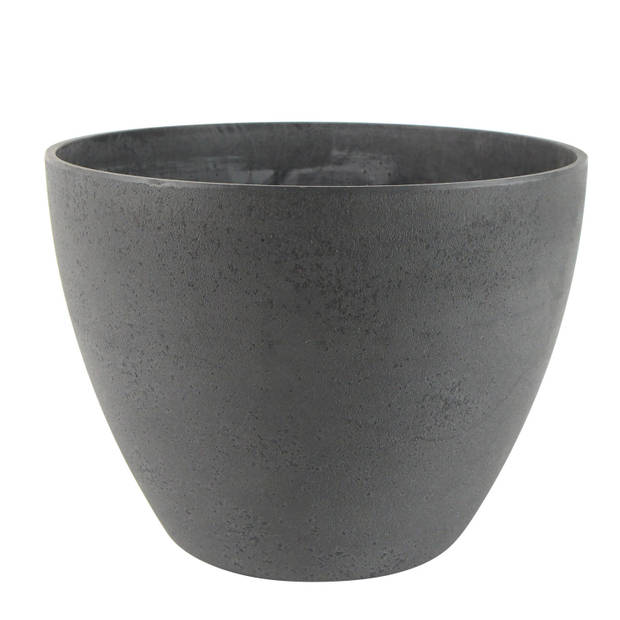 Ter Steege Bloempot/plantenpot - buiten - antraciet - D43/H33 cm - kunststof/steenmix - Plantenpotten