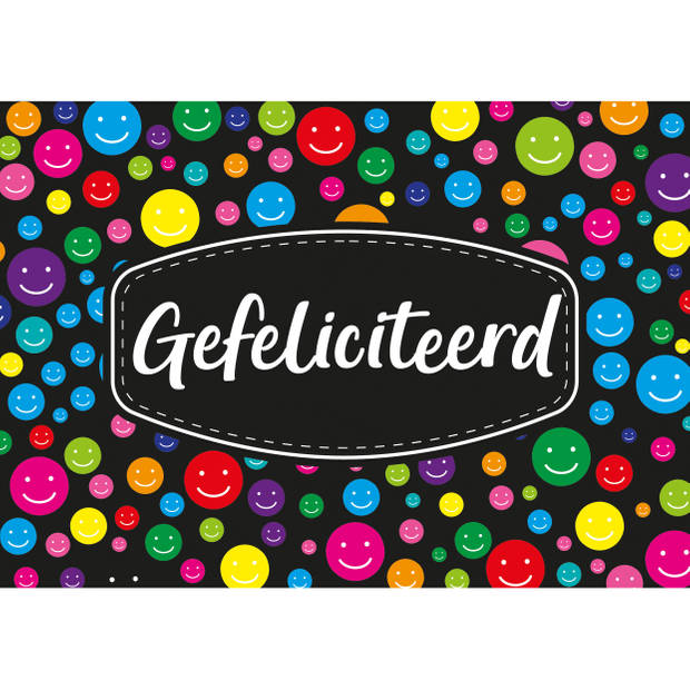 Keel toys - Cadeaukaart Gefeliciteerd met knuffeldier leeuw 25 cm - Knuffeldier