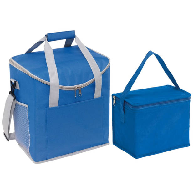 Koeltassen set blauw 27 en 4.5 liter - Koeltas