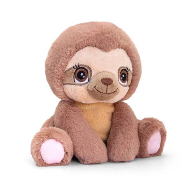 Keel toys - Cadeaukaart Gefeliciteerd met knuffeldier luiaard 16 cm - Knuffeldier