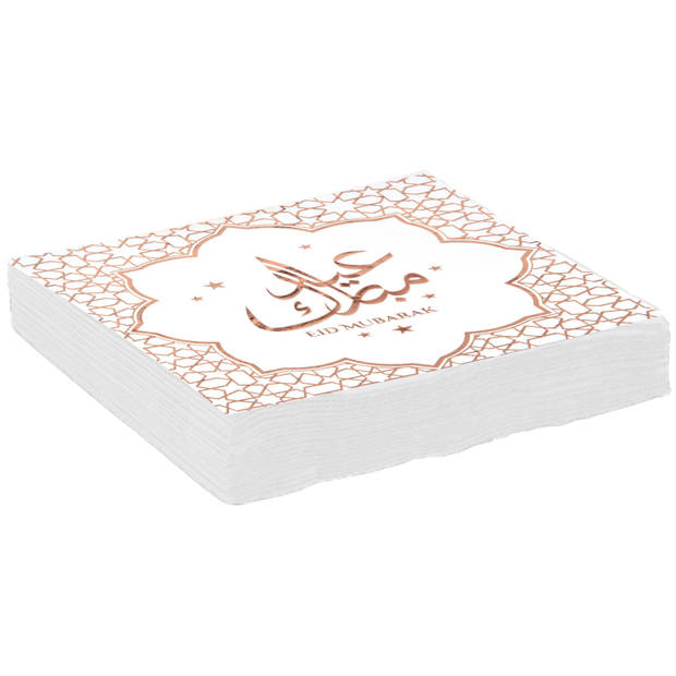 Santex suikerfeest/Ramadan servetten - 20x - papier - 33 x 33 cm - Feestservetten