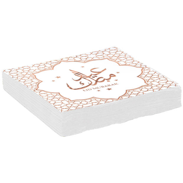 Santex suikerfeest/Ramadan servetten - 40x - papier - 33 x 33 cm - Feestservetten