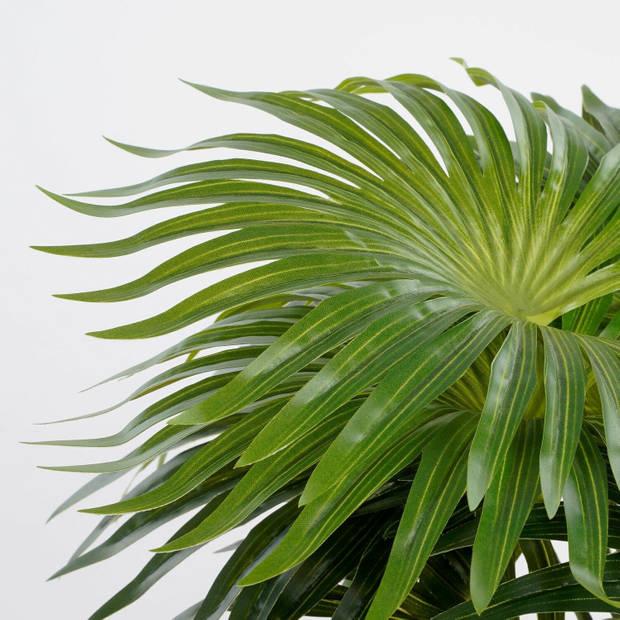 Mica Decorations Palm kunstplant/struik - groen - H30 x D35 cm - Kunstplanten