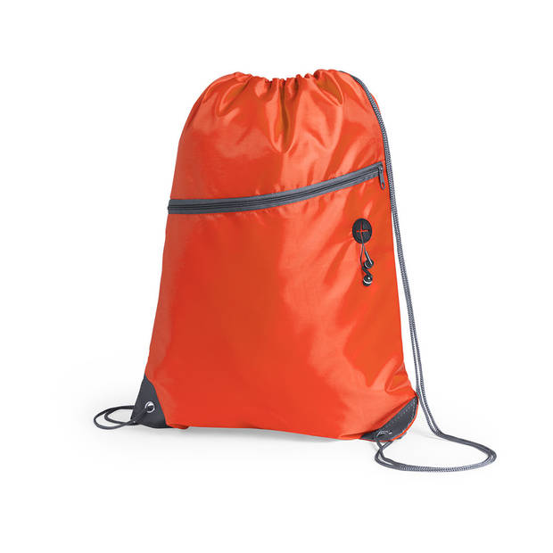 Sport gymtas/rugtas - 2x - oranje - 34 x 44 cm - polyester - met rijgkoord - Gymtasje - zwemtasje