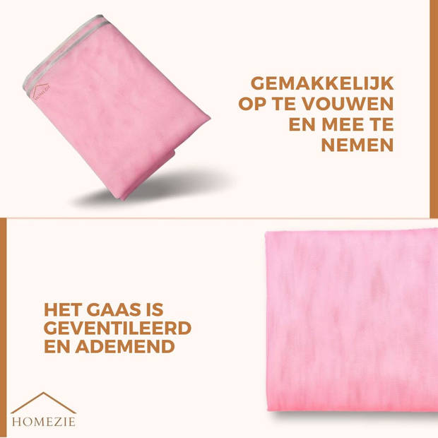 Homezie XXL Anti-zand Strandlaken - 200 x 150 cm - Roze - Strandkleed - Picknickkleed - Anti zand handoek - Roze