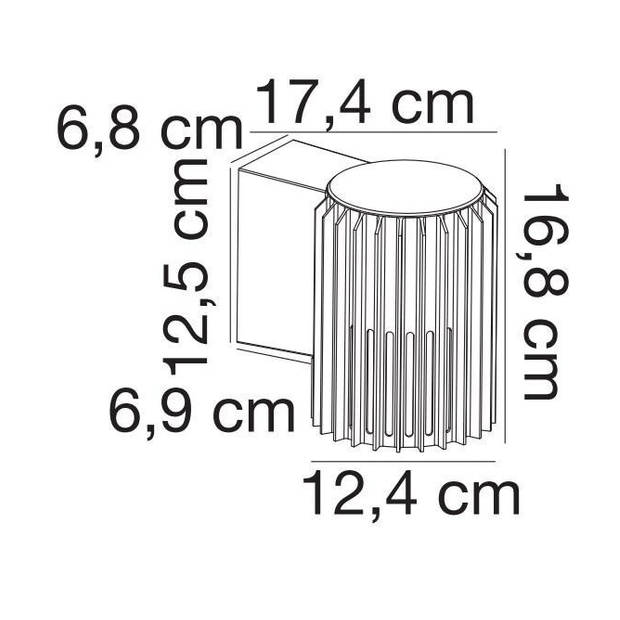 Nordlux Buitenlamp Aludra wand zwart