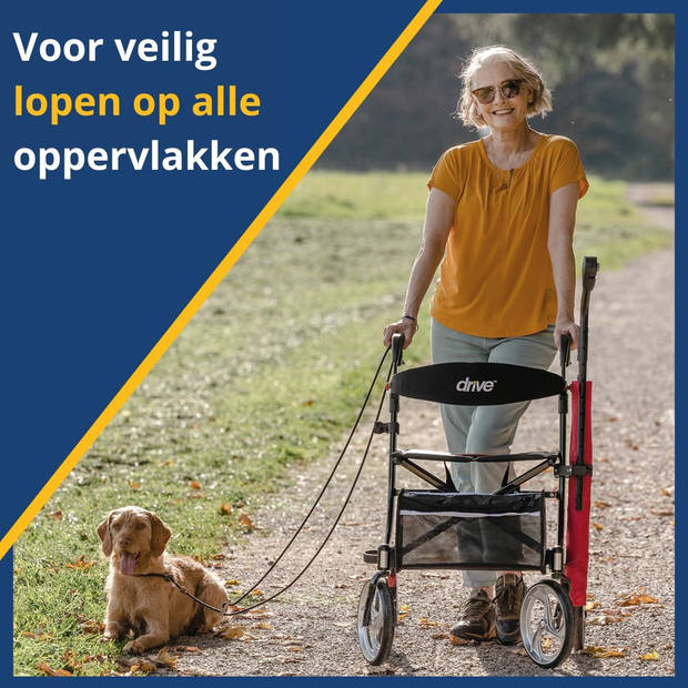 Rollator Nitro - Rood - Medium (1,60m tot 1,80m) Rood