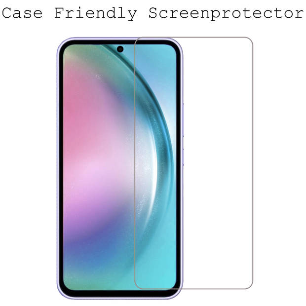 Basey Samsung Galaxy A54 Screenprotector Tempered Glass - Samsung A54 Beschermglas Screen Protector Glas