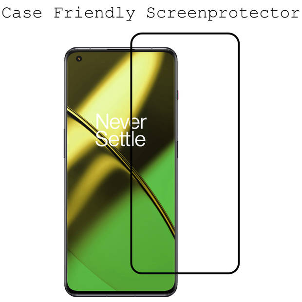 Basey OnePlus 11 Screenprotector Tempered Glass Full Cover - OnePlus 11 Beschermglas Screen Protector Glas