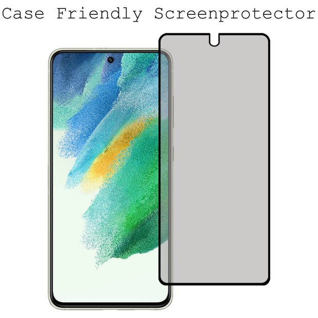 Basey Samsung Galaxy S21 FE Screenprotector Screen Protector Beschermglas Tempered Glass