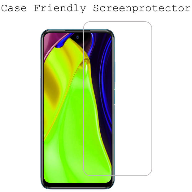 Basey Xiaomi Redmi Note 10 5G Screenprotector Tempered Glass Beschermglas - Transparant