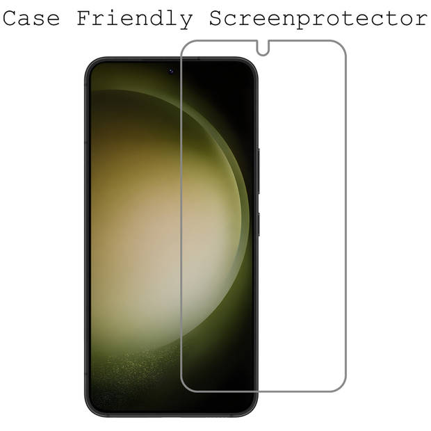 Basey Samsung Galaxy S23 Screenprotector Tempered Glass - Samsung Galaxy S23 Beschermglas Screen Protector Glas