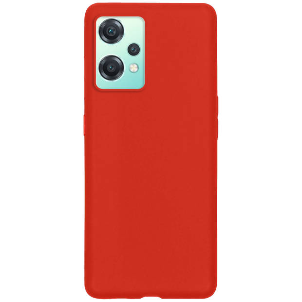 Basey OnePlus Nord CE 2 Lite Hoesje Siliconen Hoes Case Cover -Rood