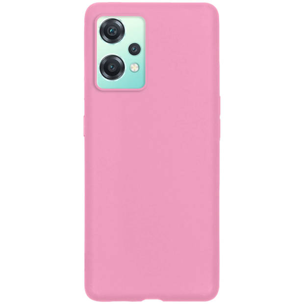 Basey OnePlus Nord CE 2 Lite Hoesje Siliconen Hoes Case Cover - Lichtroze