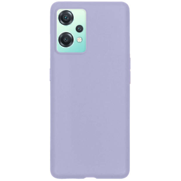 Basey OnePlus Nord CE 2 Lite Hoesje Siliconen Hoes Case Cover -Lila