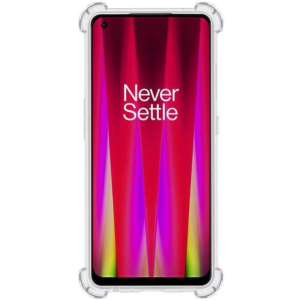 Basey OnePlus Nord CE 2 Lite Hoesje Siliconen Shock Proof Hoes Case Cover - Transparant