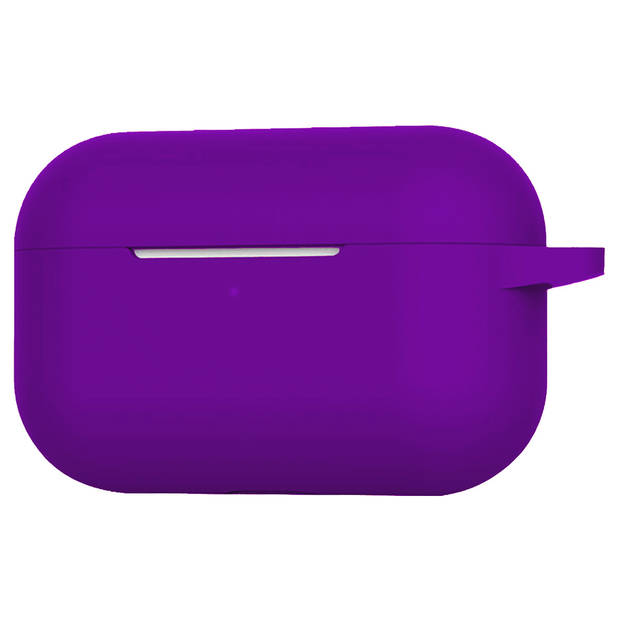 Basey Siliconen Hoesje Voor AirPods Pro Case Hoes - Geschikt voor AirPods Pro Hoesje Cover - Paars