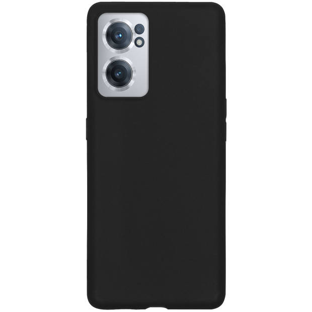 Basey OnePlus Nord CE 2 Hoesje Siliconen Hoes Case Cover -Zwart