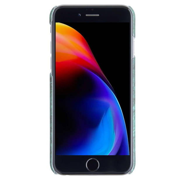 Basey iPhone SE 2022 Hoesje Marmer Case Marmeren Hard Cover Hoes - Groen