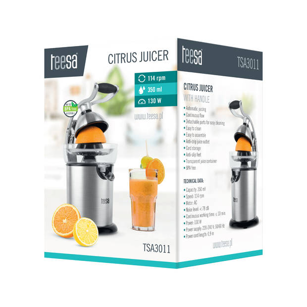 Teesa Automatische citruspers met handvat 350 ml TSA3011