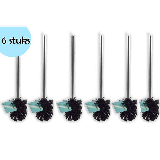 Separate toilet brush universal stainless steel Toilet Brush Set - 6 Pieces Toilet brush WC Toilet Brush Brushes Toilet